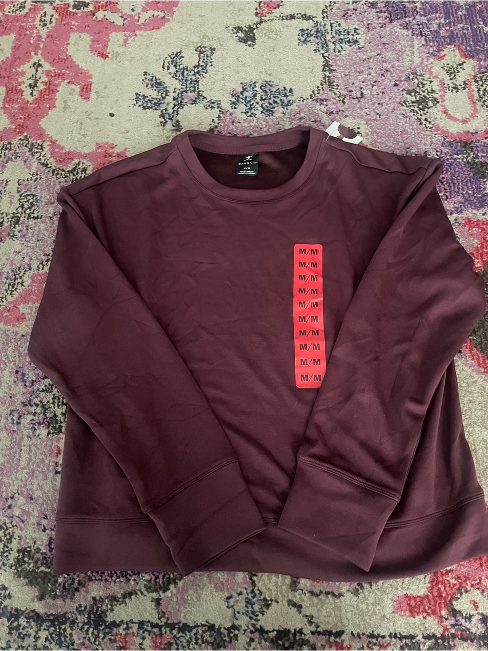 Danskin Burgundy Round-Neck Tee